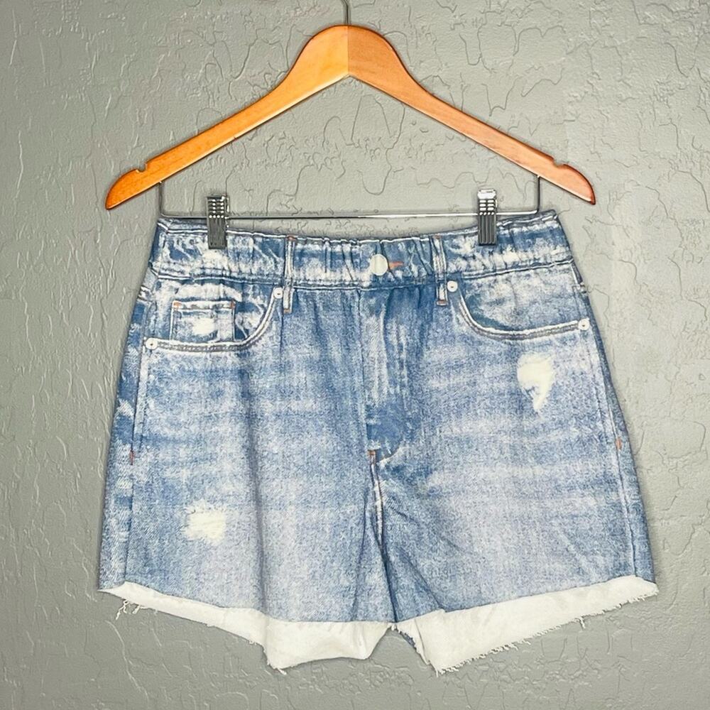 Blanknyc Denim Print Sweatpants Shorts - Picture 5 of 8